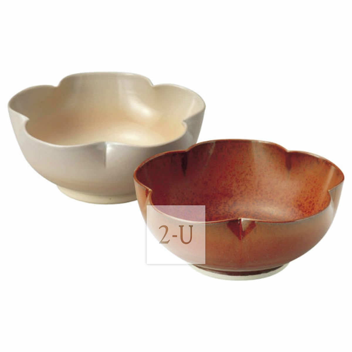 京烧清水烧 樱花对碗