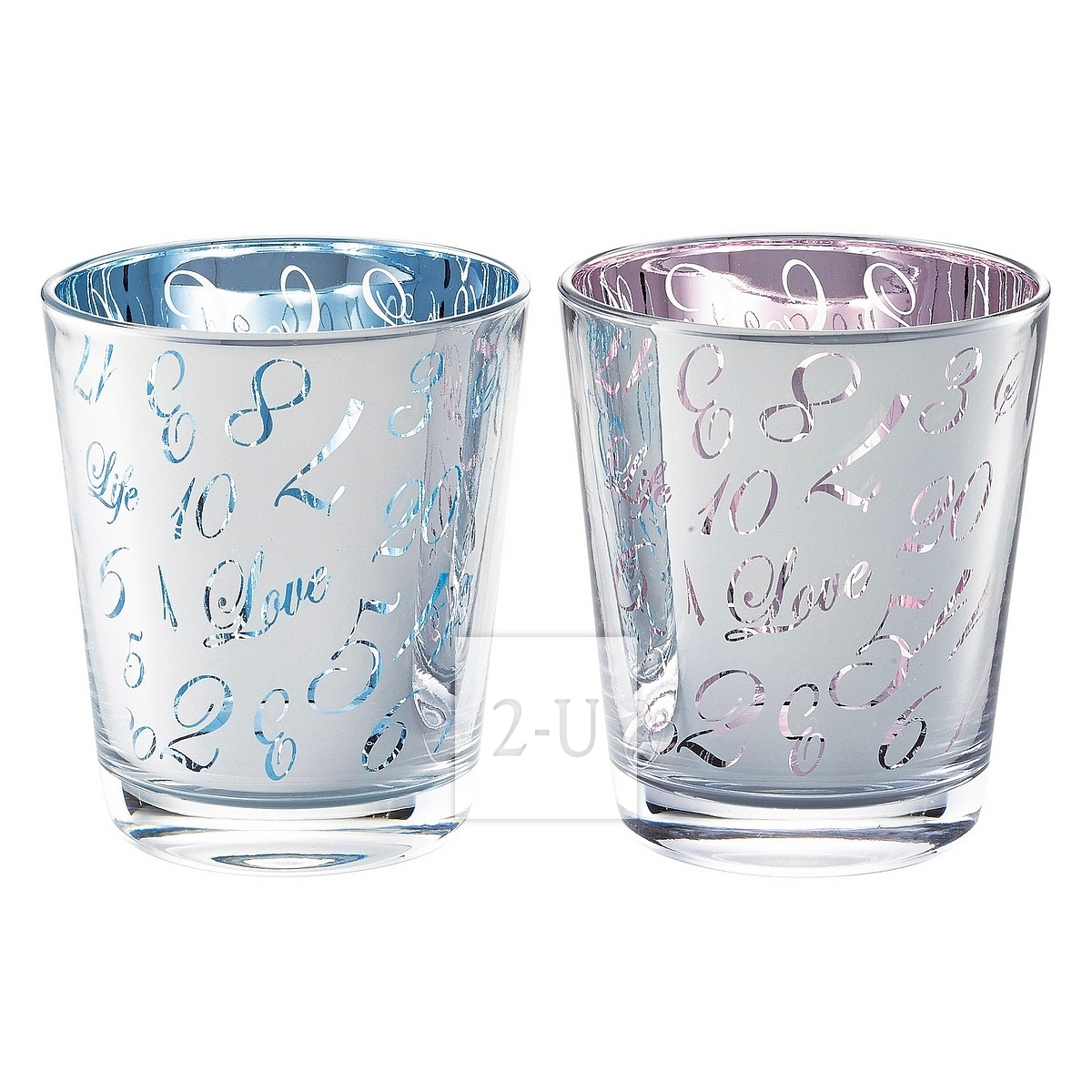 Forever 永恒 镜面镀银高档玻璃对杯