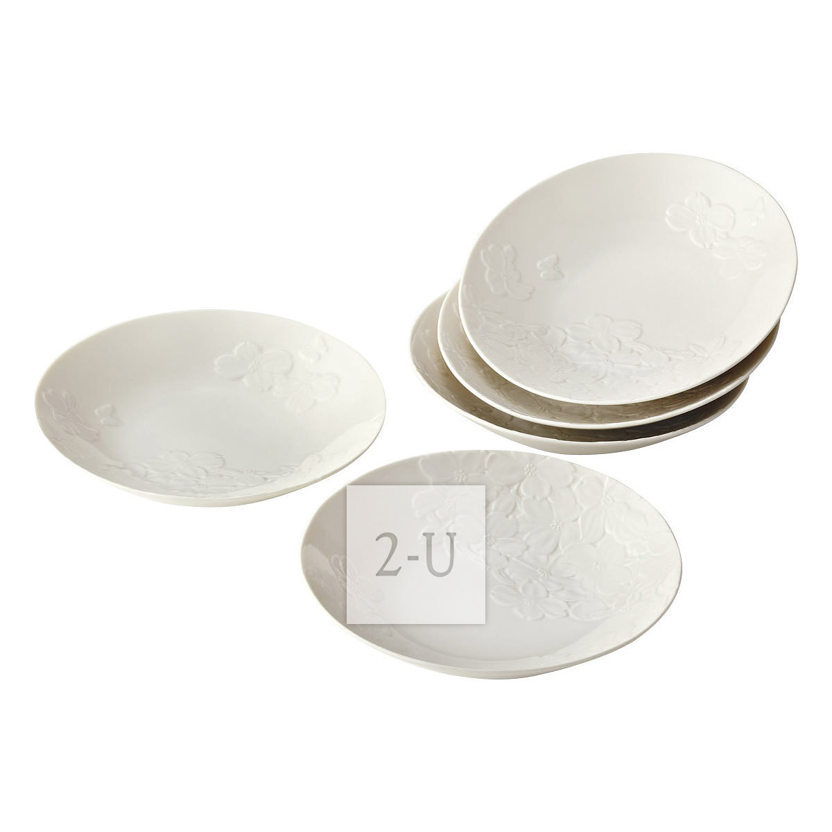 Hanae Mori 森英惠 浮雕花卉餐盘套装