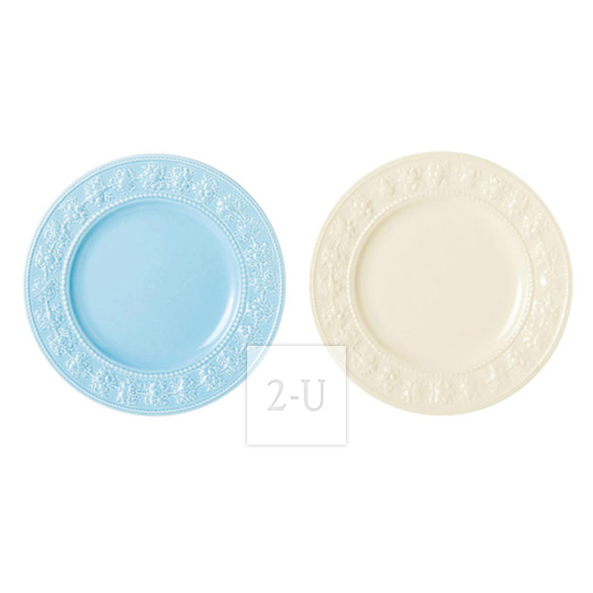 韦奇伍德 Queen's Ware Collection Festivity 盘子 一对