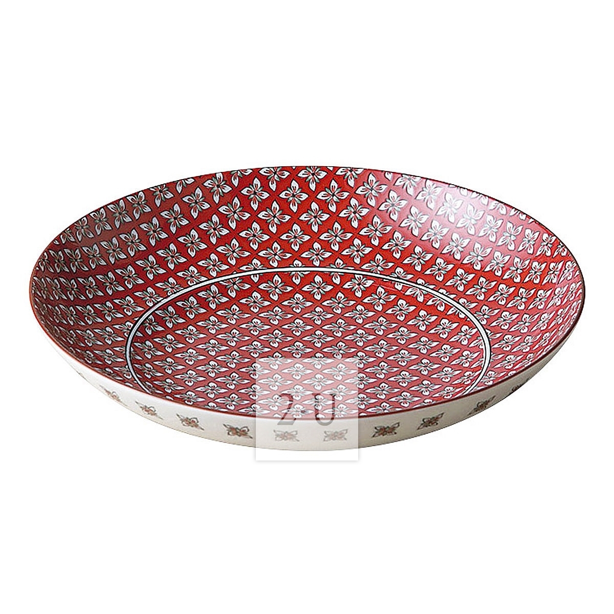 musbu 红花图案 陶瓷大碗礼盒