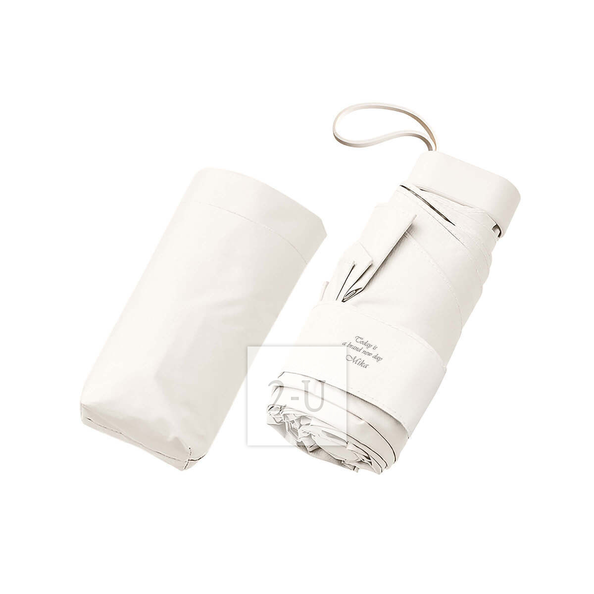 防紫外线防晒晴雨两用便携折叠伞 白色晴雨两用 5段完全遮光 紫外线阻隔率达 90% 防晒系数为 UPF50+ 纪念品