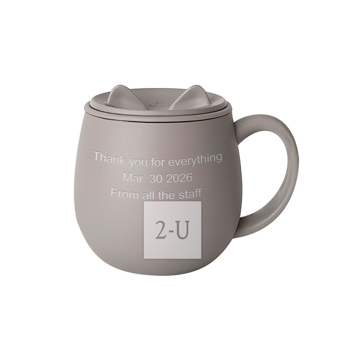 猫咪马克杯 灰褐色