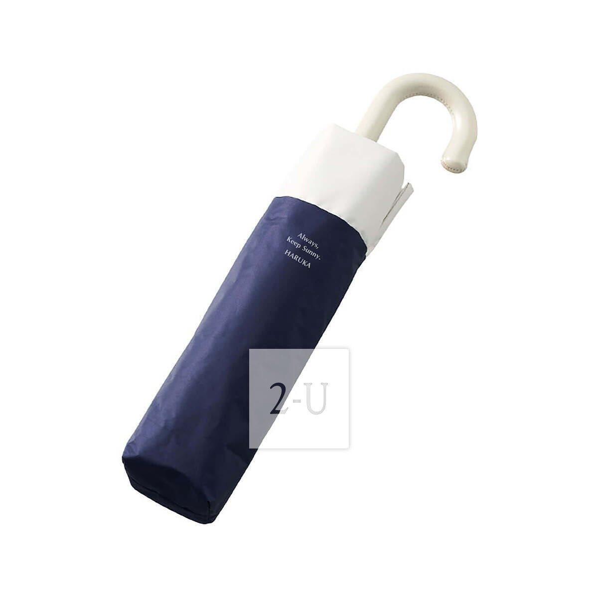 撞色防晒晴雨折叠伞 深蓝色