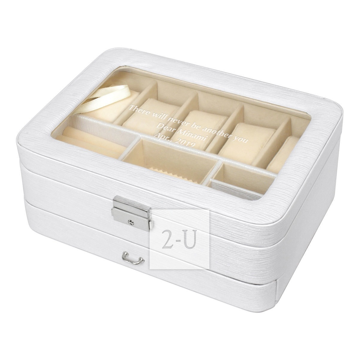 双层首饰盒手表盒 白色