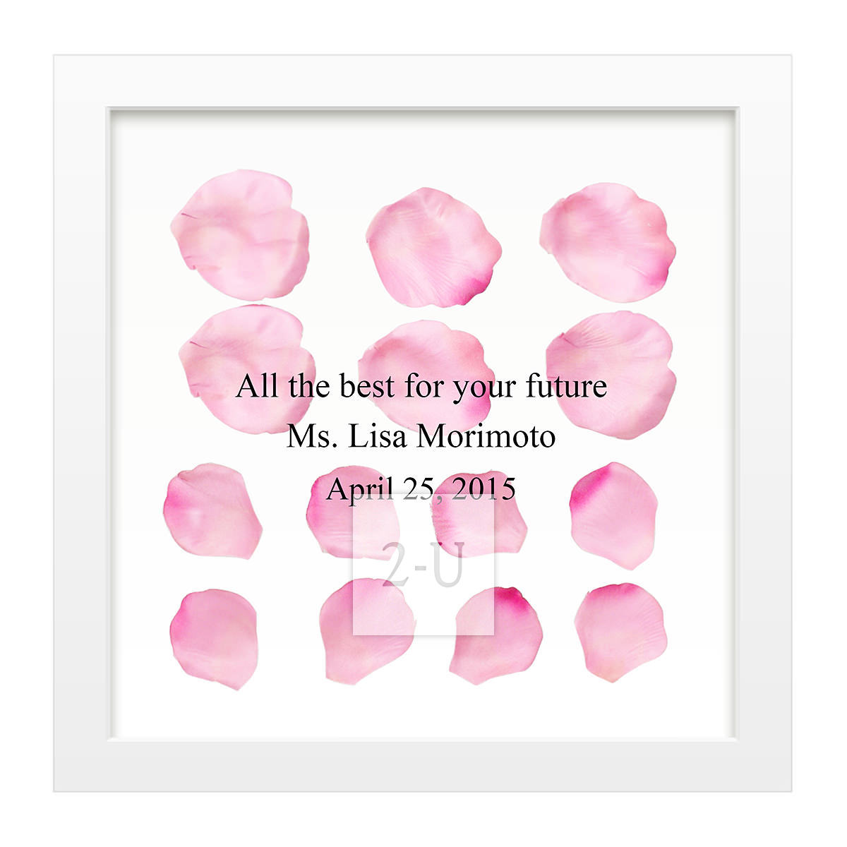 玫瑰花瓣透明框 粉红