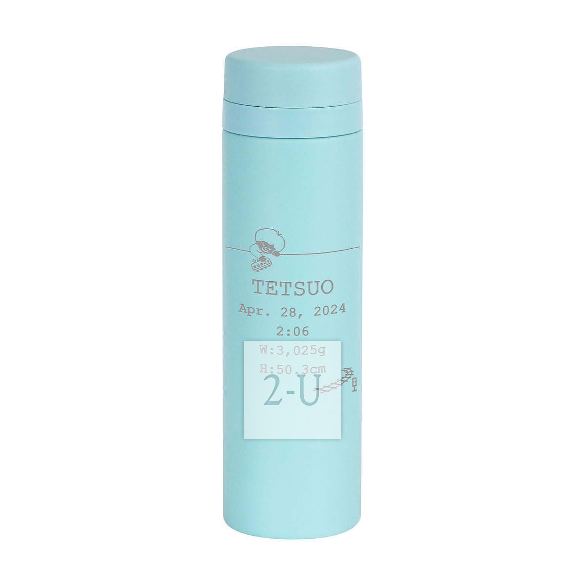真空双层保冷保温杯直身杯 300mL 浅蓝