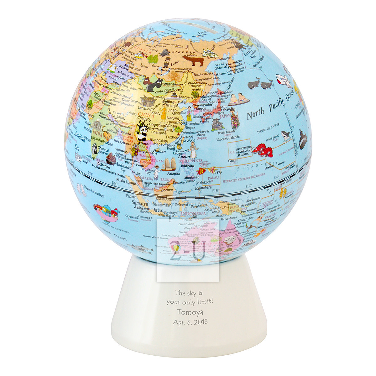 地球仪扑满存钱罐