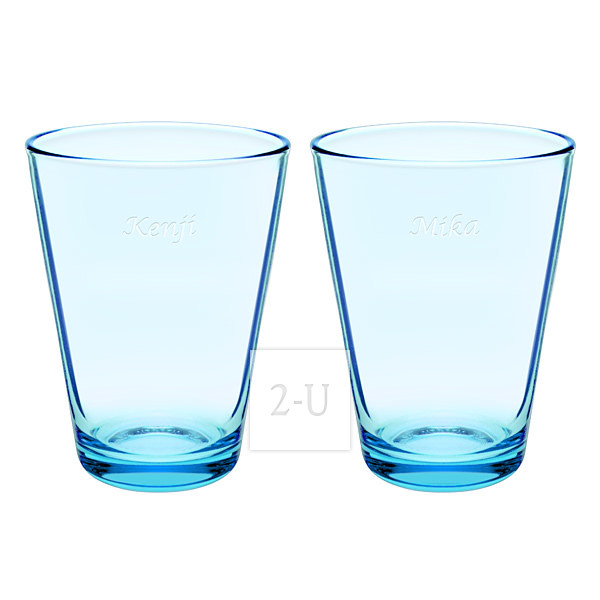 芬兰伊塔拉 iittala Kartio 系列浅蓝色海波对杯
