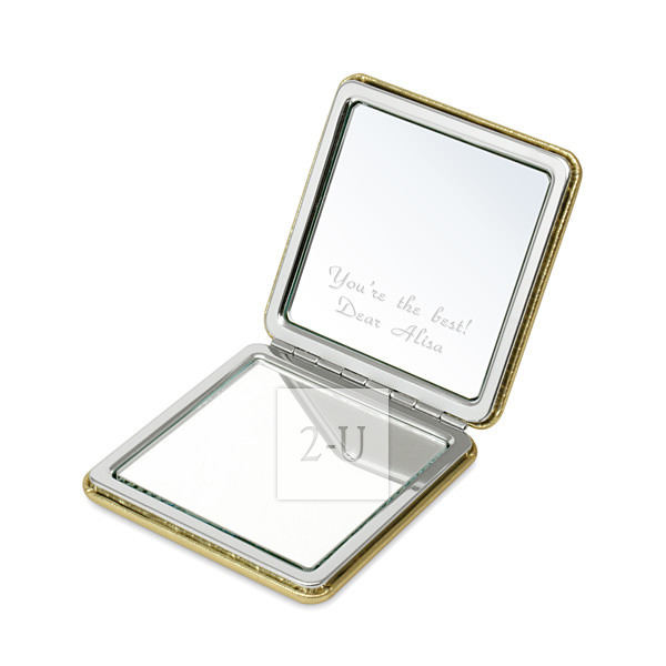 炫彩金色方形化妆镜