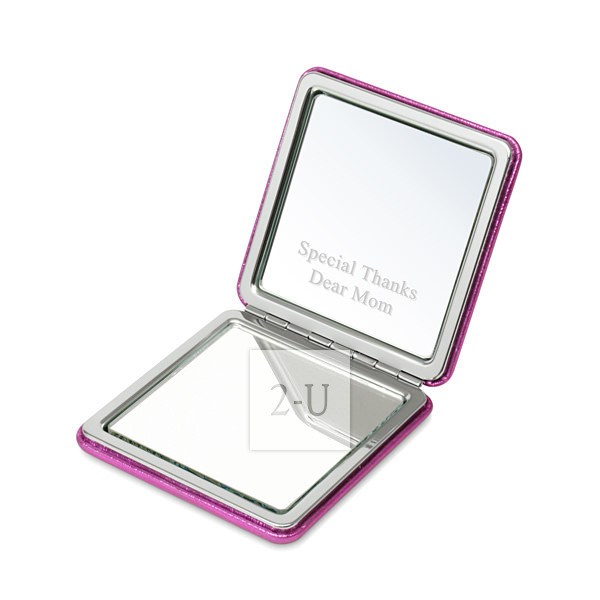 炫彩紫色方形化妆镜