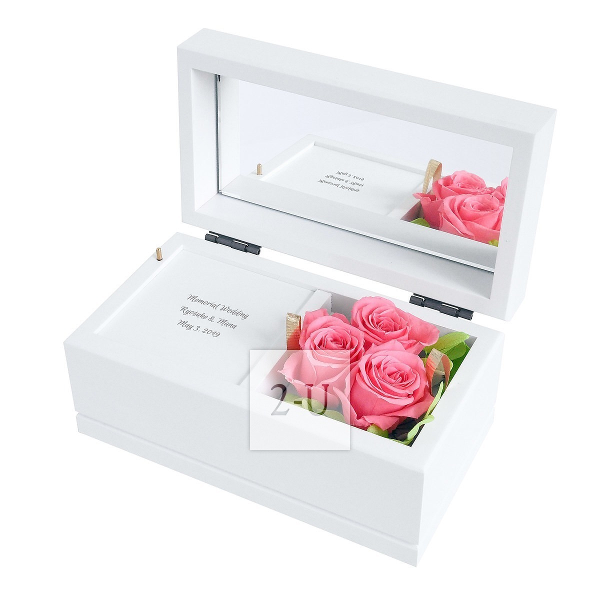 保鲜花音乐盒 粉红玫瑰