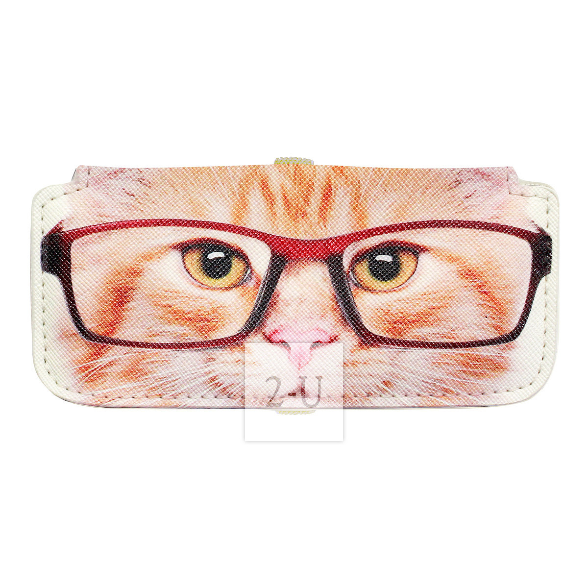 小巧眼镜盒 动物图案之金渐层虎斑猫
