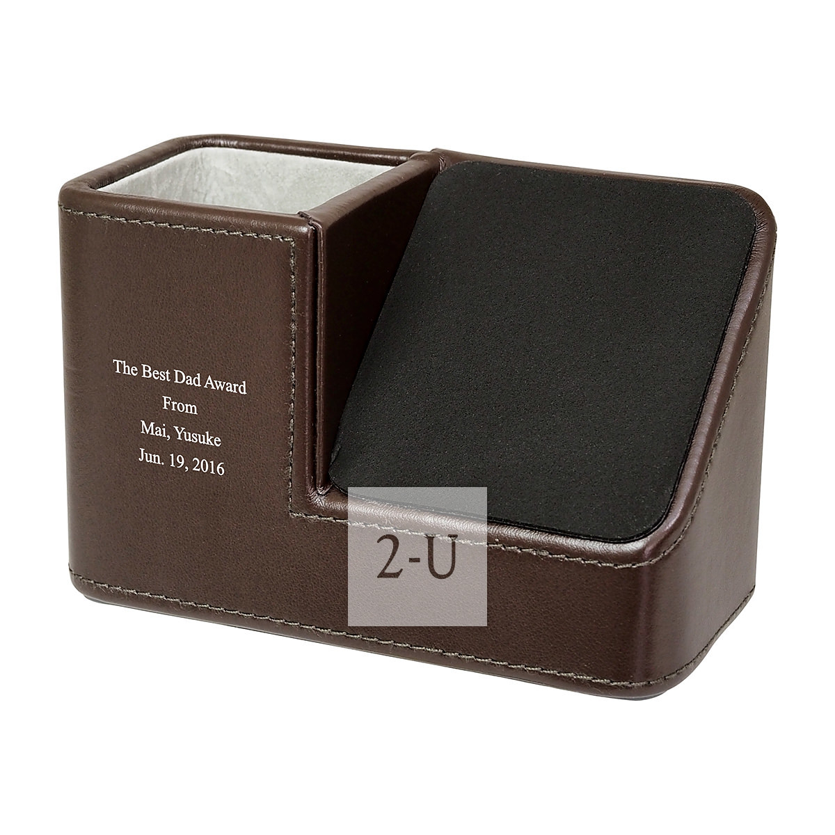 iPhone 手机放置架眼镜收纳筒 棕色