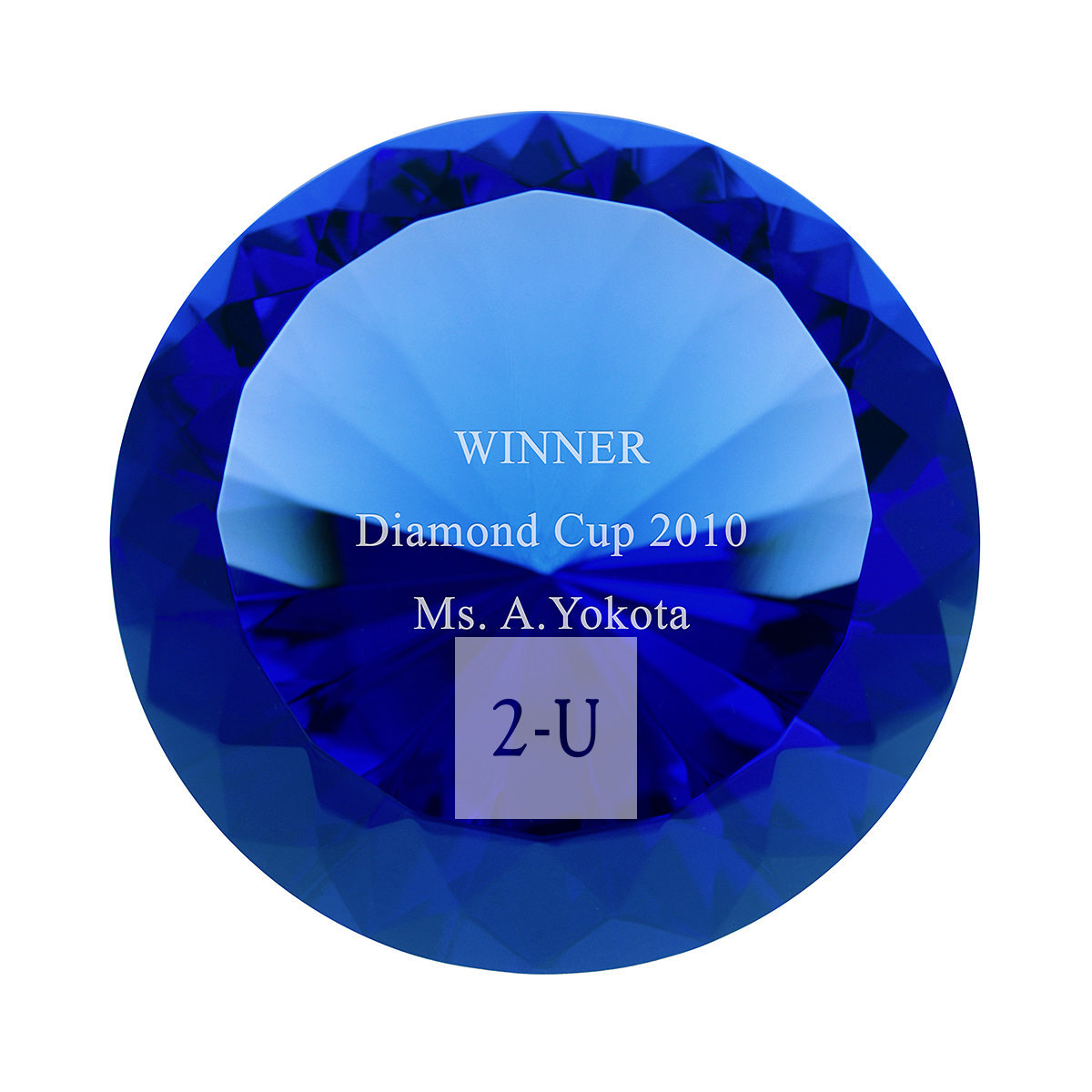 蓝色钻石水晶摆件