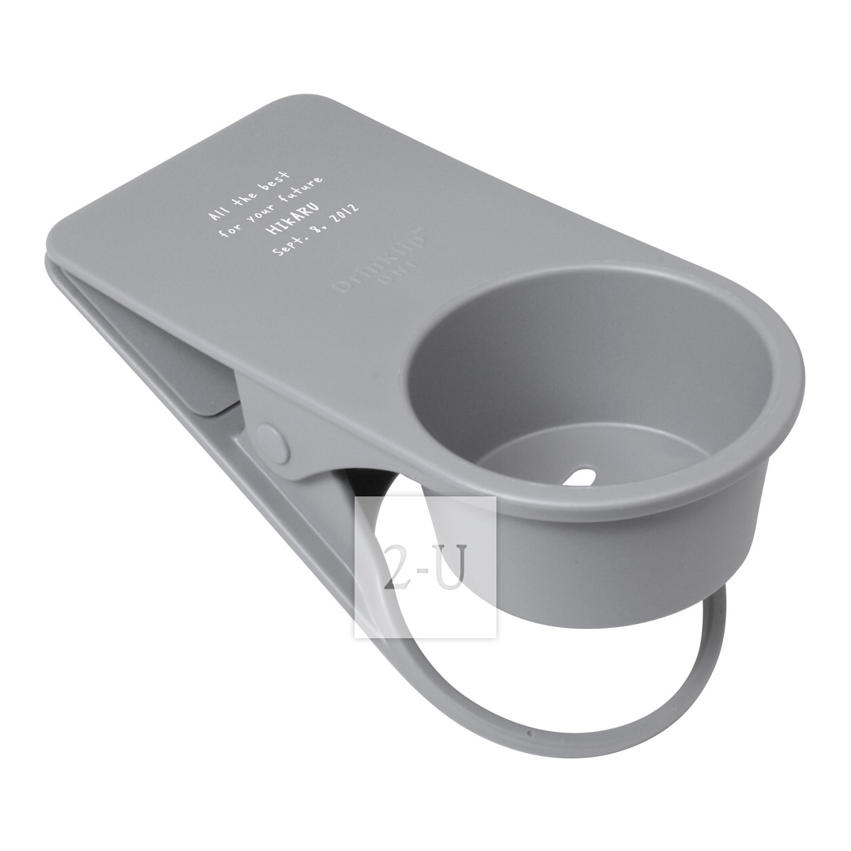 创意夹子式杯托 灰色