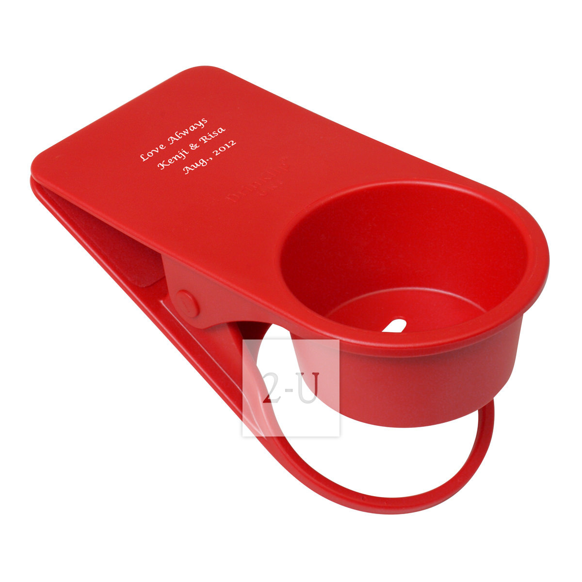 创意夹子式杯托 红色