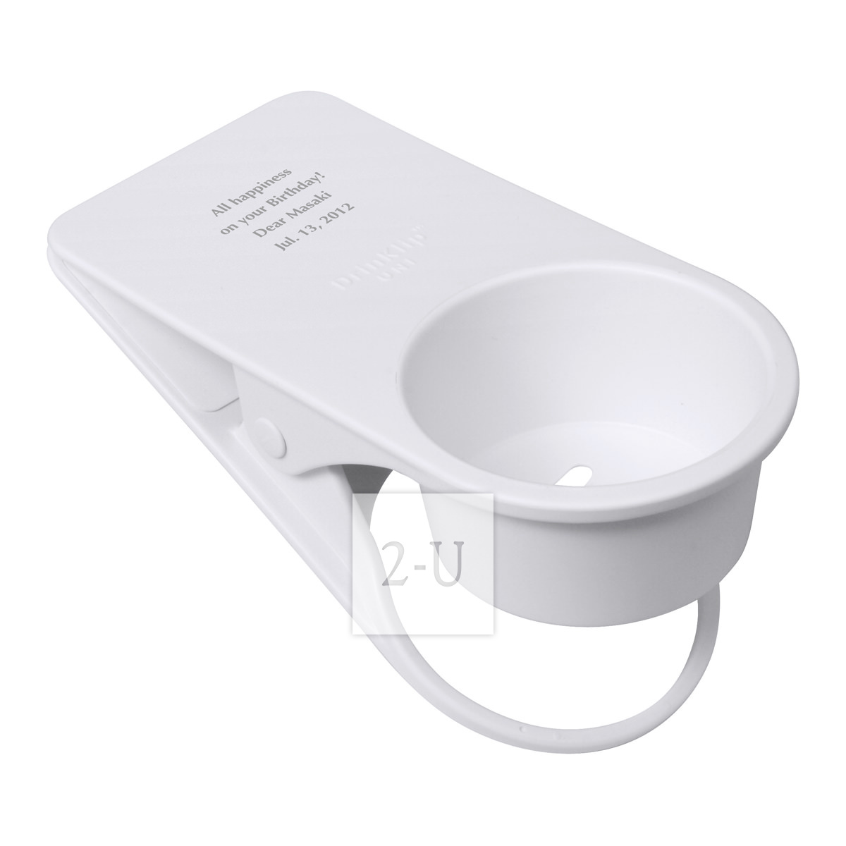 创意夹子式杯托 白色