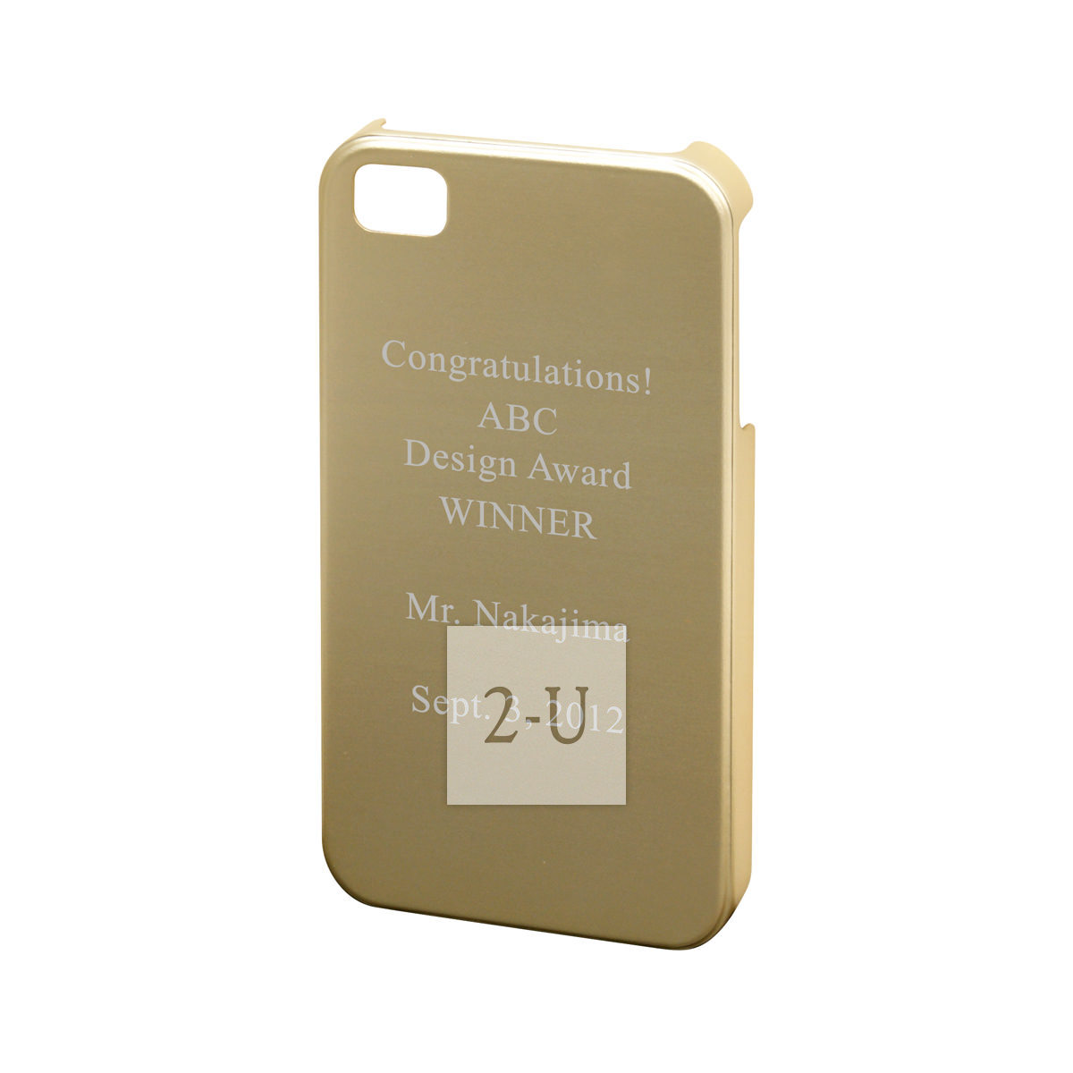 iPhone 4/4S 手机壳 diy 铝机身外壳 香槟金色