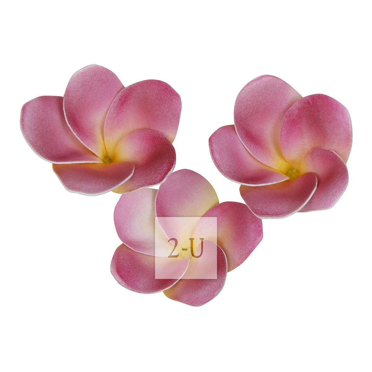 仿真人造 Plumeria 鸡蛋花磁铁吸附家居装饰 紫红色