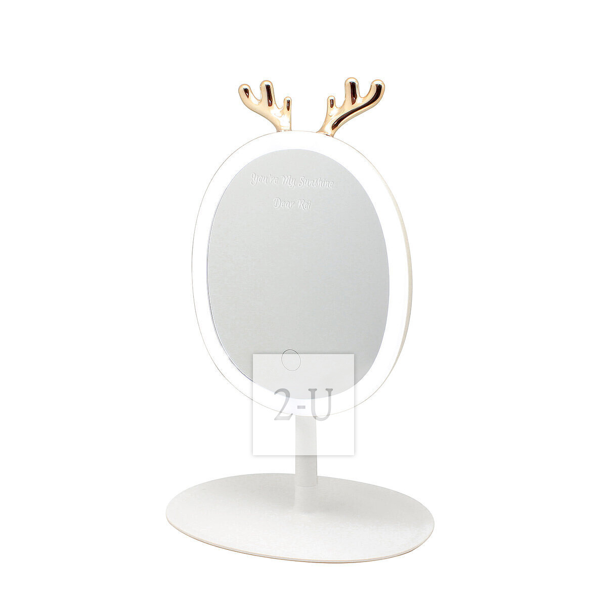 带 LED 灯首饰架梳妆镜 鹿角