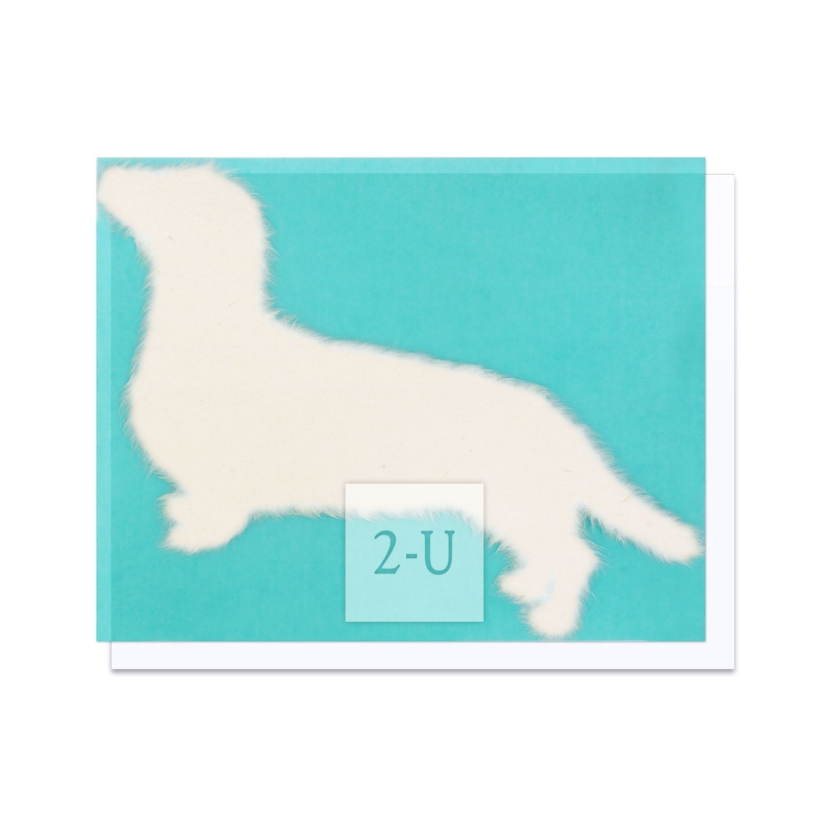 手撕美浓烧和纸狗狗贺卡 达克斯狗 Dachshund