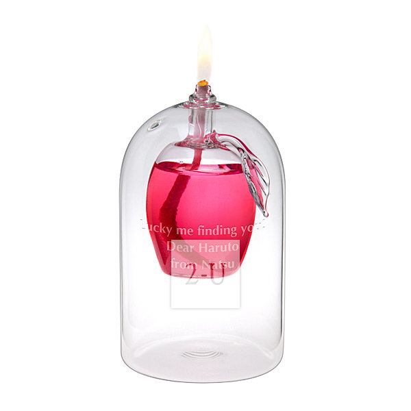 玻璃油灯 红苹果