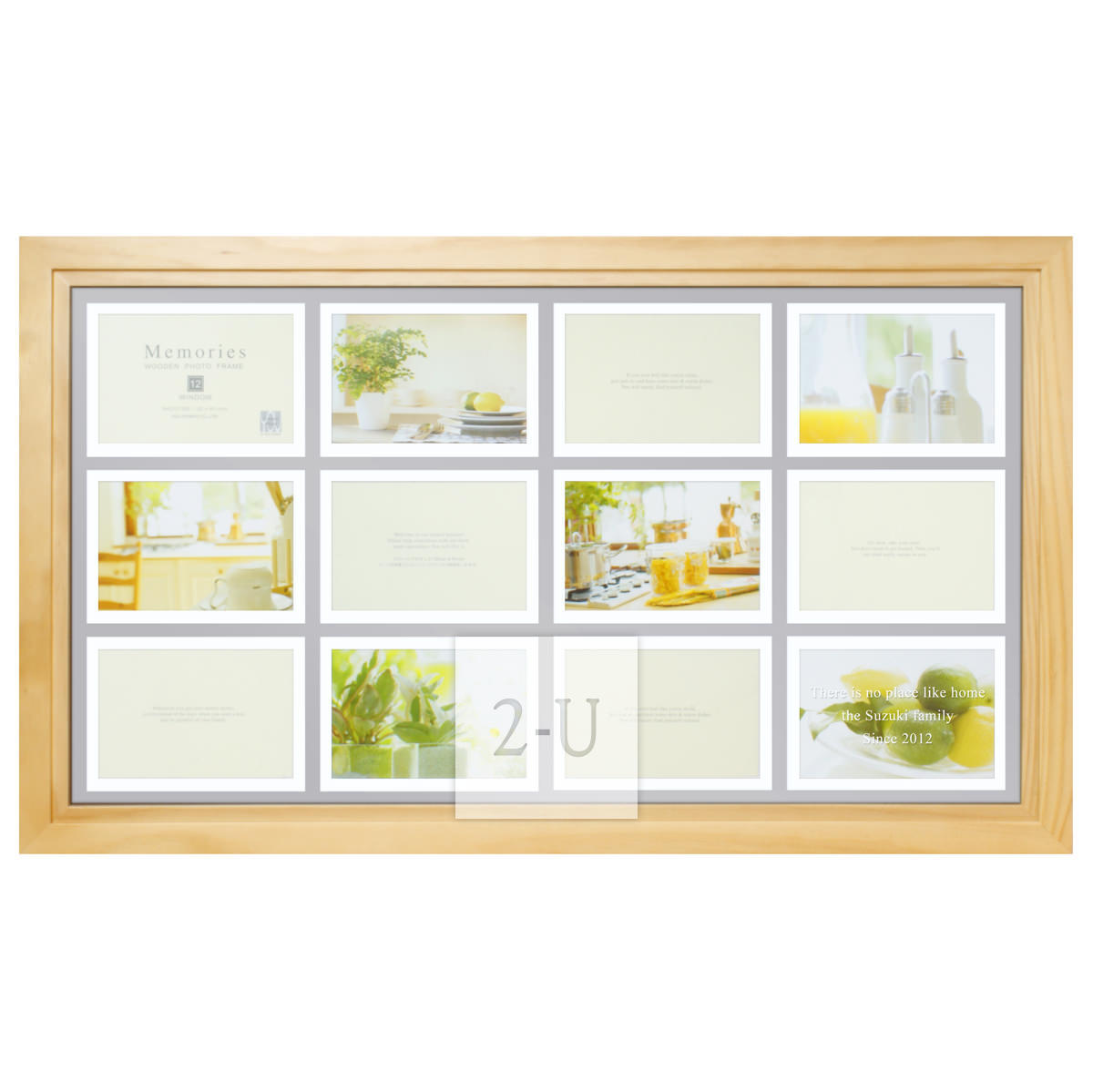 日本珍藏简约系列木制大相框 自然原木色12张照片