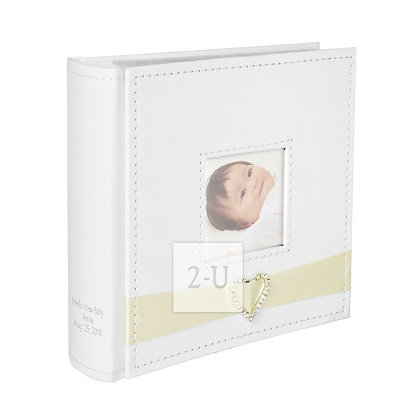 镶心形莱茵水晶石相册 S