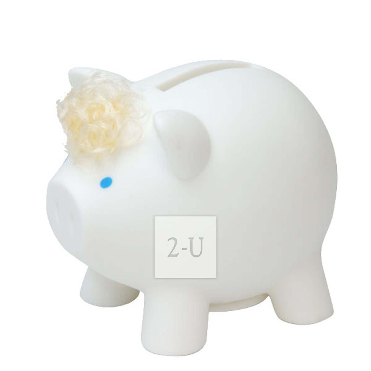 白色小猪储钱罐