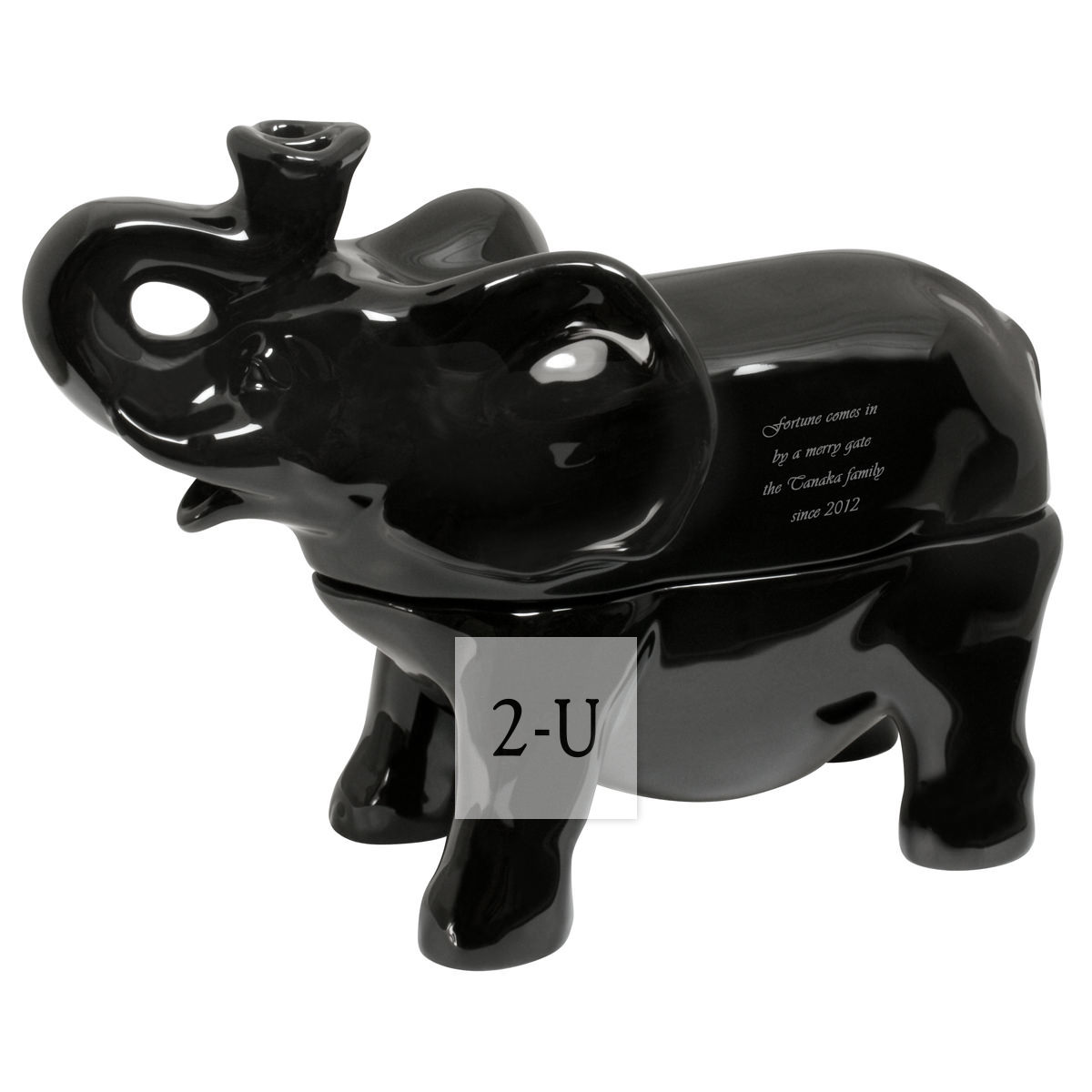 reac Japan 陶瓷大象创意香熏炉盘香蚊香器 黑色