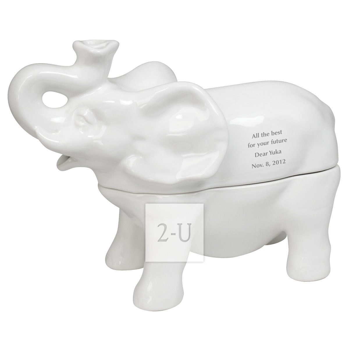 reac Japan 陶瓷大象创意香熏炉盘香蚊香器 白色