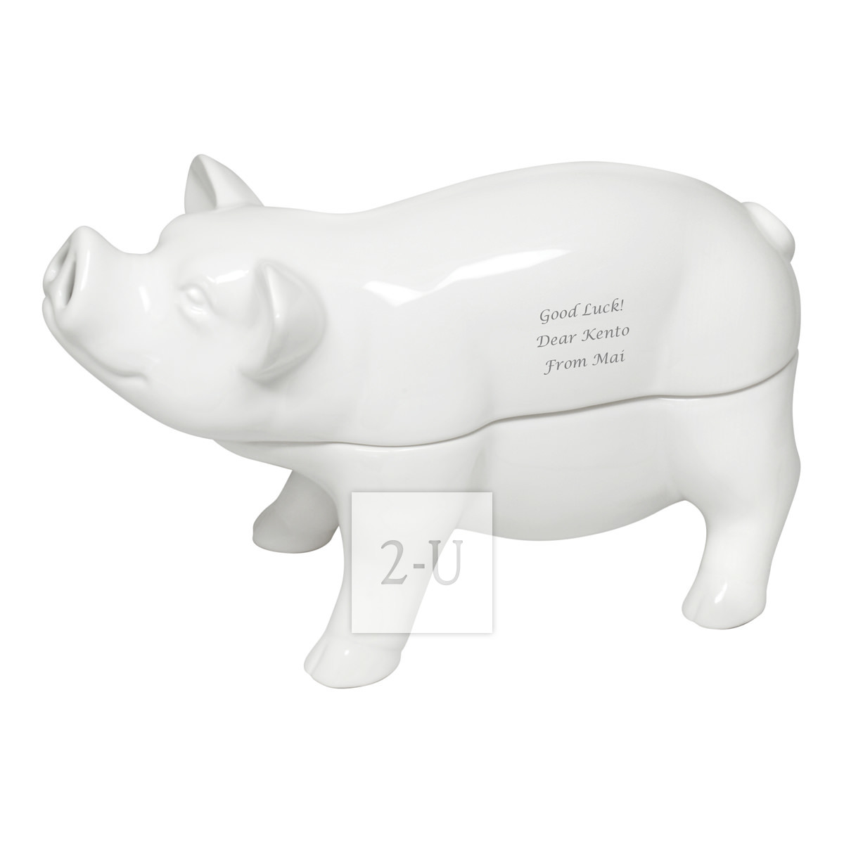 reac Japan 陶瓷小猪香熏炉盘香蚊香器 白色