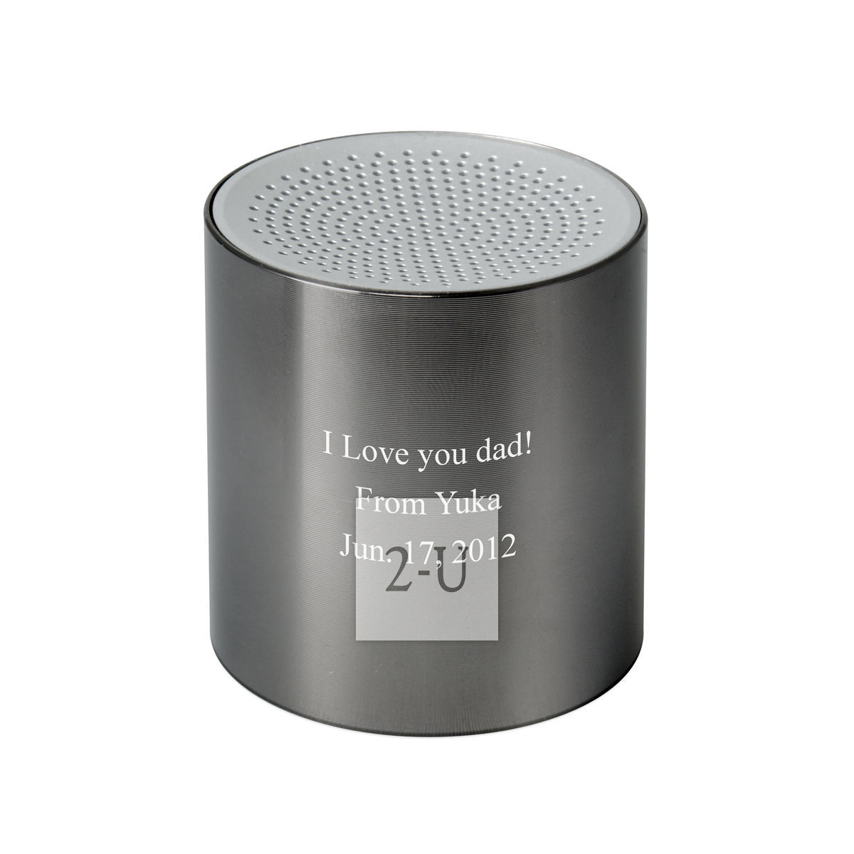 便携式创意 金属圆柱音响扬声器 深银色