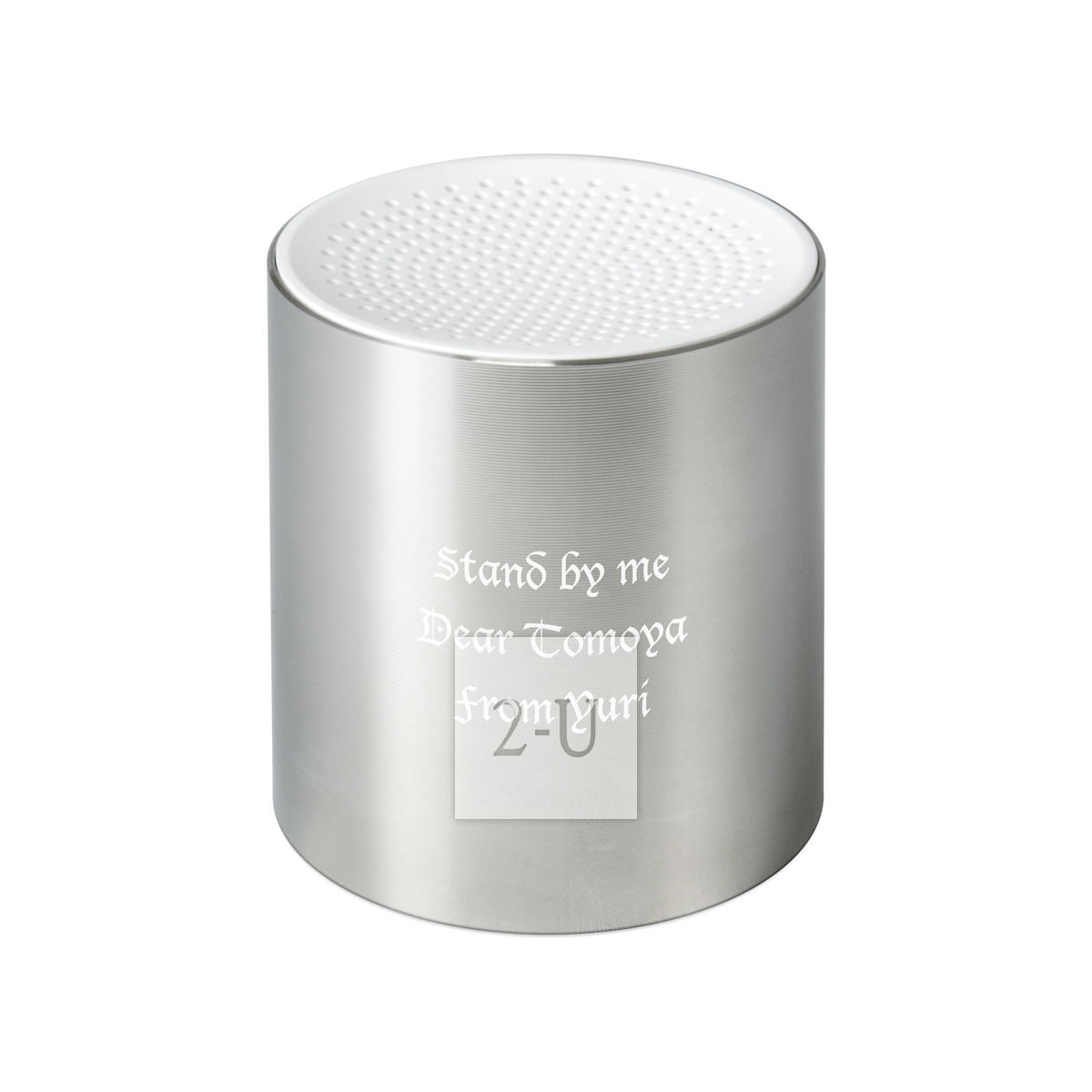 便携式创意 金属圆柱音响扬声器 浅银色 mp3 iPhone 4 喇叭