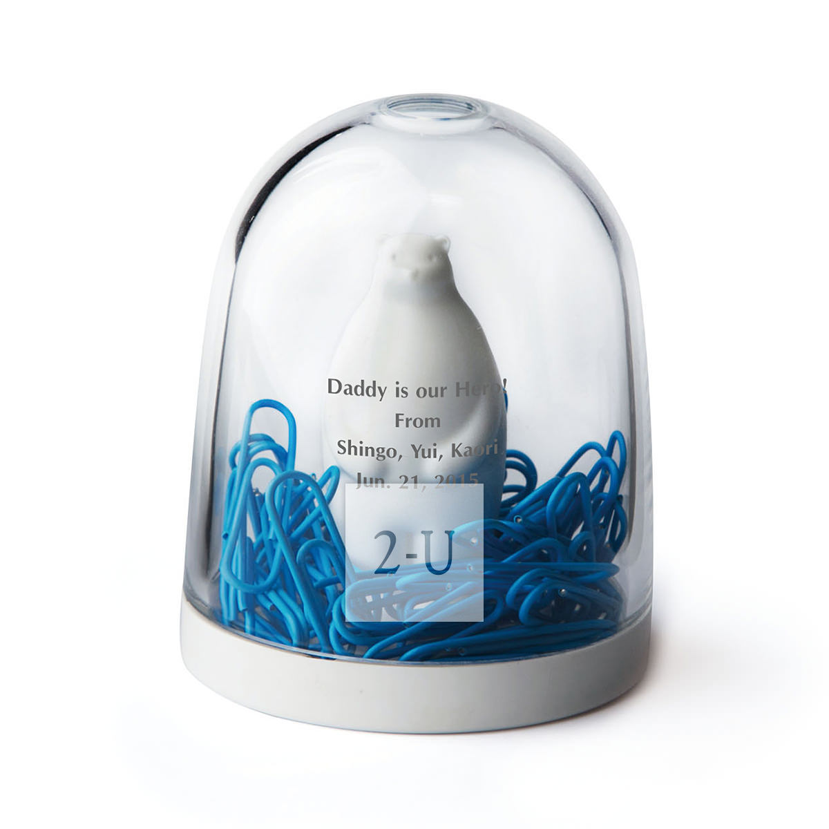 创意回形针收纳篮 北极熊