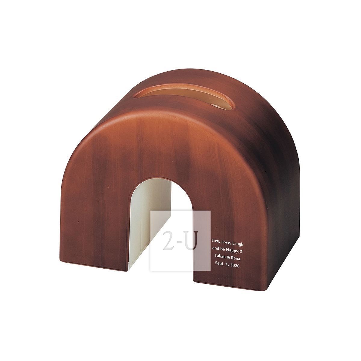 桥形纸巾盒 深木色