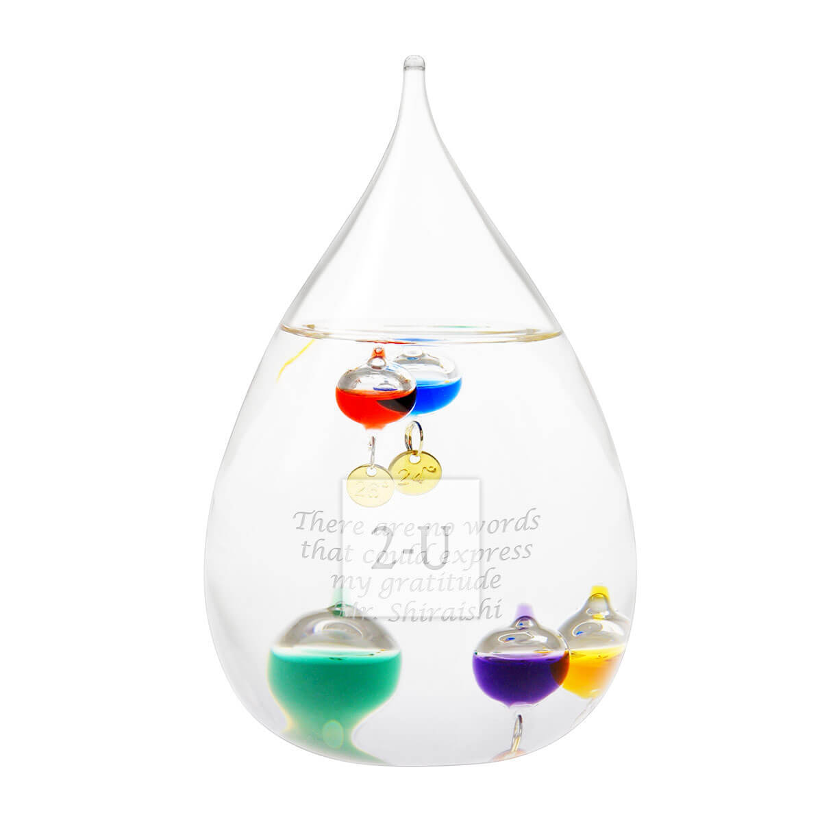 伽利略温度计 水滴形 L