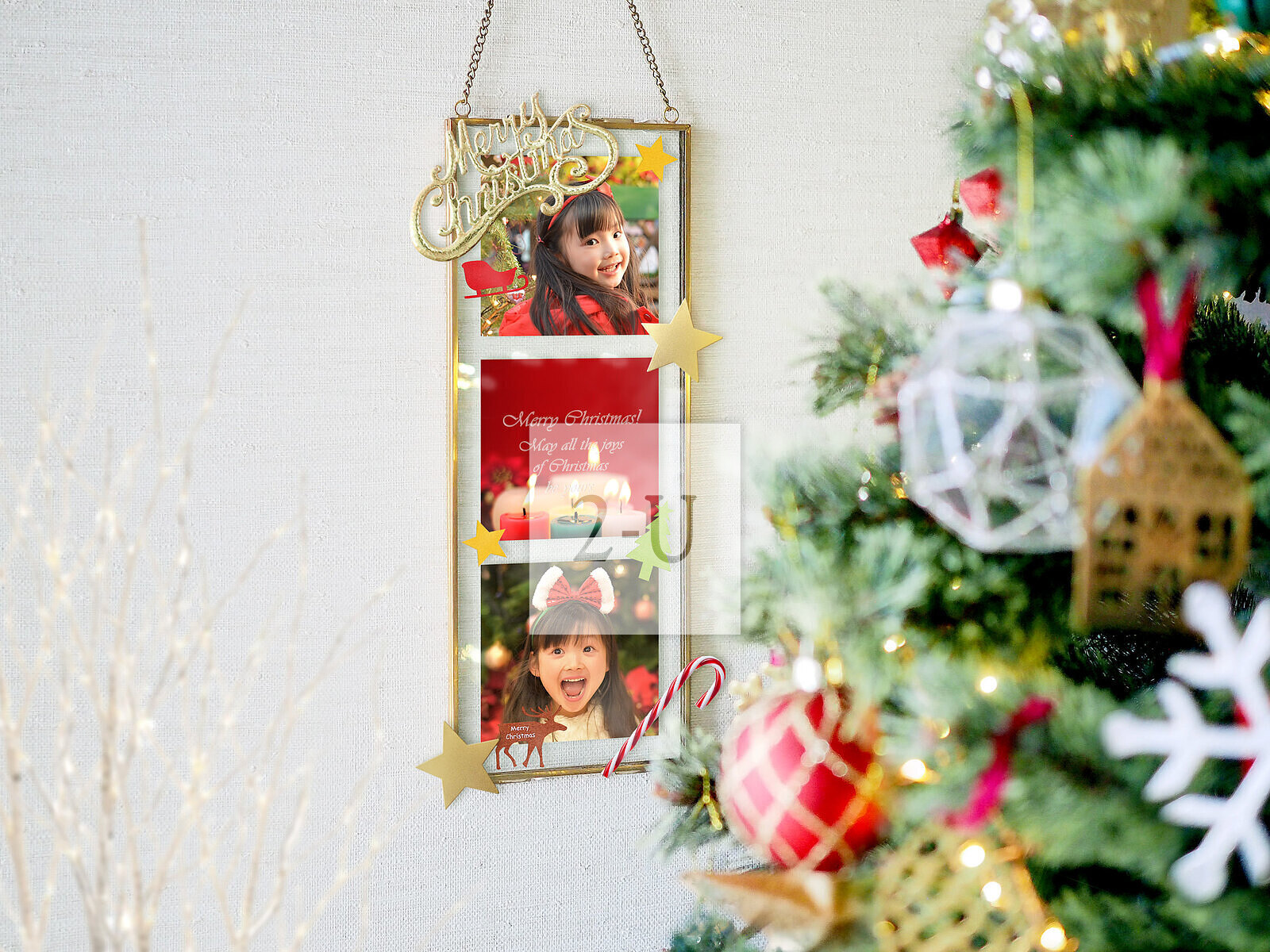 将刻有祝福的特别相框，通过趣味拼贴，变身为活动专属的创意装饰！