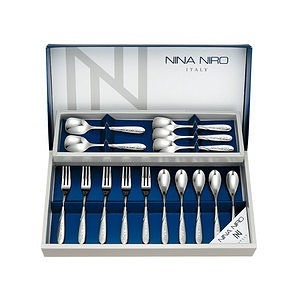NINA NIRO 西餐餐具套装咖啡西点叉勺15件礼盒