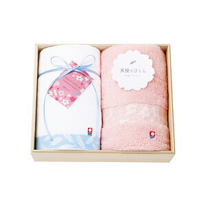 樱花染 浴巾毛巾面巾3件套装