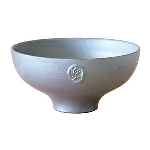 炭化金彩 粗陶碗