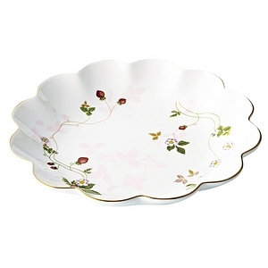 韦奇伍德 野草莓 骨瓷花形大盘