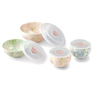 宇野千代 花笑 陶瓷保鲜碗套装 樱花 4件套