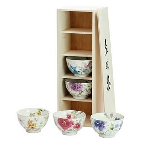 花水彩 饭碗木盒套装