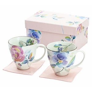 和蓝 花语系列 马克杯对杯套装