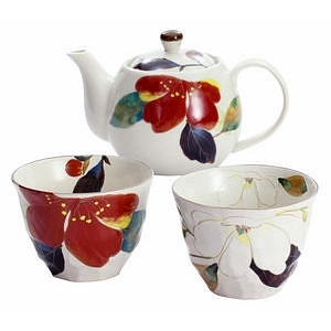 和蓝 花回廊 煎茶杯子茶壶套装