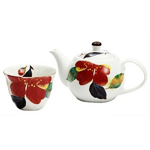 和蓝 花回廊 茶壶茶杯套装 山茶花