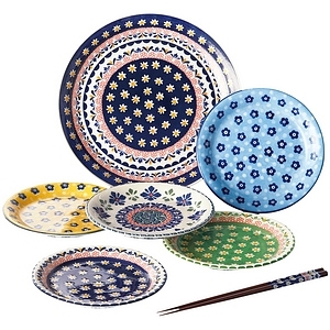 PORSKA 欧式复古风格陶瓷盘碟套装