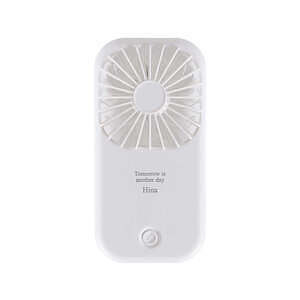 手持便携式兼台座式两用风扇 白色